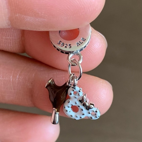 NWOT Disney Mickey Ice Cream and Donut Dangle Charm Sterling Silver 925 - Picture 6 of 7